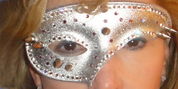 Silver Studded and spiked mask