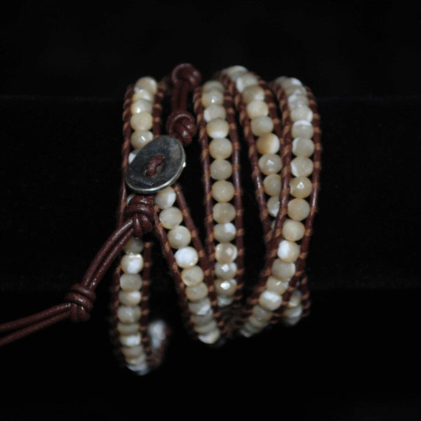 Chan Luu Mother of Pearl wrap bracelet