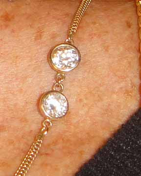Diamond bezel necklace